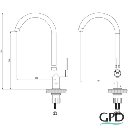 Gpd - GPD Dia Tek Gövde Eviye Bataryası