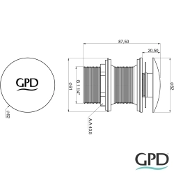 Gpd - GPD Pop-Up Ünitesi (Basmalı Normal-Taşma Deliksiz), Altın