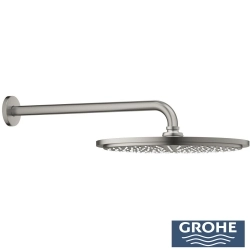 Grohe - Grohe Rainshower Cosmopolitan 310 Tepe Duşu Seti 380 mm, Tek Akışlı, Saten Çelik