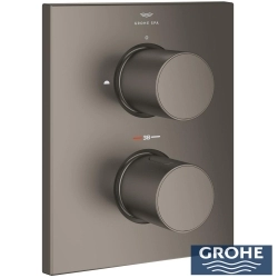 Grohe - Grohe Grohtherm F Ankastre Termostatik Banyo Bataryası, Saten Grafit (Sıva Üstü Grubu)