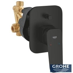 Grohe - Grohe Cubeo Ankastre Banyo Bataryası, Mat Siyah