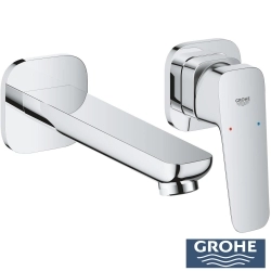 Grohe - Grohe Cubeo 2 Delikli Duvardan Ankastre Lavabo Bataryası, M-Boy (Sıva Üstü Grubu)