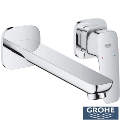 Grohe - Grohe Cubeo 2 Delikli Duvardan Ankastre Lavabo Bataryası, L-Boy (Sıva Üstü Grubu)