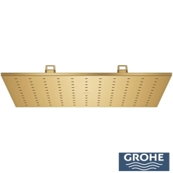 Grohe - Grohe Rainshower Aqua Tiles Mono Ankastre Tepe Duşu, Tek Fonksiyonlu, Fırçalı Altın (Sıva Üstü Grubu)