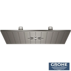 Grohe - Grohe Rainshower Aqua Tiles Duo Ankastre Tepe Duşu, 2 Fonksiyonlu, Fırçalı Sert Grafit (Sıva Üstü Grubu)