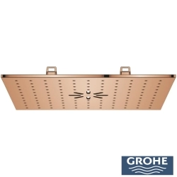 Grohe - Grohe Rainshower Aqua Tiles Duo Ankastre Tepe Duşu, 2 Fonksiyonlu, Bakır (Sıva Üstü Grubu)