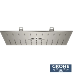 Grohe - Grohe Rainshower Aqua Tiles Duo Ankastre Tepe Duşu, 2 Fonksiyonlu, Saten Çelik (Sıva Üstü Grubu)