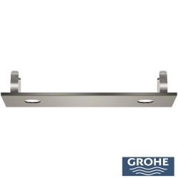 Grohe - Grohe Rainshower Aqua Tiles Ankastre Tepe Duşu Kapağı, 2 Delikli, Saten Çelik