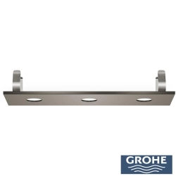 Grohe - Grohe Rainshower Aqua Tiles Ankastre Tepe Duşu Kapağı, 3 Delikli, Fırçalı Sert Grafit