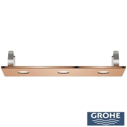 Grohe - Grohe Rainshower Aqua Tiles Ankastre Tepe Duşu Kapağı, 3 Delikli, Bakır