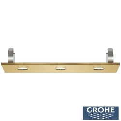Grohe - Grohe Rainshower Aqua Tiles Ankastre Tepe Duşu Kapağı, 3 Delikli, Fırçalı Altın