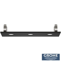 Grohe - Grohe Rainshower Aqua Tiles Ankastre Tepe Duşu Kapağı, 3 Delikli, Hayalet Siyah