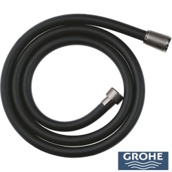 Grohe - Grohe Grohtherm 3 Çıkışlı Aqua Tiles SmartControl Termostatik Ankastre Banyo Bataryası, Yuvarlak Tepe ve El Duşu Seti, Fırçalı Sert Grafit