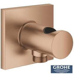 Grohe - Grohe Grohtherm 3 Çıkışlı Aqua Tiles SmartControl Termostatik Ankastre Banyo Bataryası, Yuvarlak Tepe ve El Duşu Seti, Fırçalı Bakır