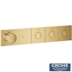 Grohe - Grohe Grohtherm Aqua Tiles SmartControl Termostatik Ankastre Banyo Bataryası, 3 Çıkışlı, Altın (Sıva Üstü Grubu)