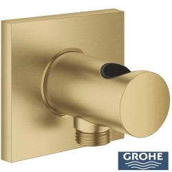 Grohe - Grohe Grohtherm 3 Çıkışlı Aqua Tiles SmartControl Termostatik Ankastre Banyo Bataryası, Yuvarlak Tepe ve El Duşu Seti, Fırçalı Altın