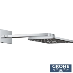 Grohe - Grohe Grohtherm 4 Çıkışlı Aqua Tiles SmartControl Termostatik Ankastre Banyo Bataryası, Dikdörtgen Tepe ve El Duşu, Yan Jet Seti