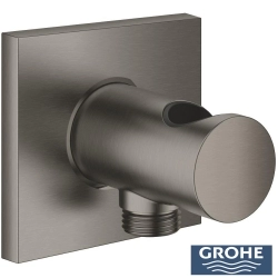 Grohe - Grohe Grohtherm 4 Çıkışlı Aqua Tiles SmartControl Termostatik Ankastre Banyo Bataryası, Dikdörtgen Tepe ve El Duşu, Yan Jet Seti, Fırçalı Sert Grafit