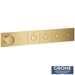Grohe - Grohe Grohtherm Aqua Tiles SmartControl Termostatik Ankastre Banyo Bataryası, 4 Çıkışlı, Altın (Sıva Üstü Grubu)
