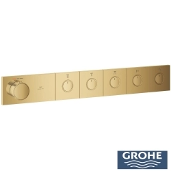 Grohe - Grohe Grohtherm Aqua Tiles SmartControl Termostatik Ankastre Banyo Bataryası, 5 Çıkışlı, Altın (Sıva Üstü Grubu)
