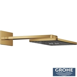 Grohe - Grohe Rainshower Aqua Dikdörtgen Tepe Duşu Seti, 40x23 cm, 2 Akışlı, Altın