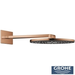 Grohe - Grohe Rainshower Aqua Yuvarlak Tepe Duşu Seti, 36 cm, 2 Akışlı, Bakır