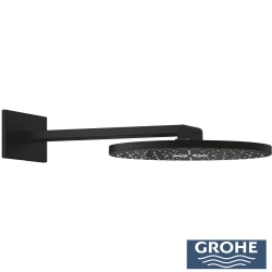 Grohe - Grohe Rainshower Aqua Yuvarlak Tepe Duşu Seti, 36 cm, 2 Akışlı, Hayalet Siyah