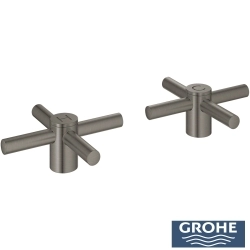 Grohe - Grohe Atrio Eviye Bataryaları İçin Çapraz Kulp, Fırçalı Sert Grafit