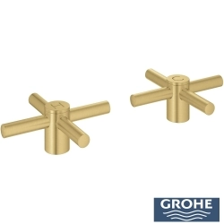 Grohe - Grohe Atrio Eviye Bataryaları İçin Çapraz Kulp, Fırçalı Altın