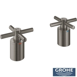 Grohe - Grohe Atrio Küvet Bataryaları İçin Çapraz Kulp, Fırçalı Sert Grafit