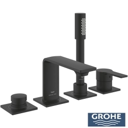 Grohe - Grohe Allure 4 Delikli Ankastre Küvet Bataryası, Hayalet Siyah - 19316KF1