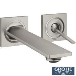 Grohe - Grohe Allure Ankastre Lavabo Bataryası (Sıva Üstü Grubu), Saten Çelik