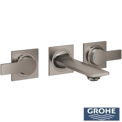 Grohe - Grohe Allure 3 Delikli Ankastre Lavabo Bataryası (Sıva Üstü Grubu), Saten Grafit
