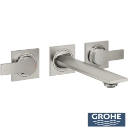 Grohe - Grohe Allure Ankastre Lavabo Bataryası (Sıva Üstü Grubu), Saten Çelik