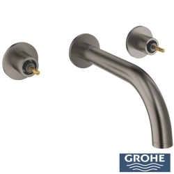 Grohe - Grohe Atrio Private Collection 3 Delikli Ankastre Lavabo Bataryası (Sıva Üstü Grubu) Saten Grafit