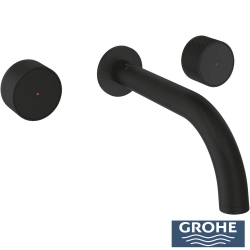 Grohe - Grohe Atrio Private Collection 3 Delikli Ankastre Lavabo Bataryası (Sıva Üstü Grubu) Hayalet Siyah