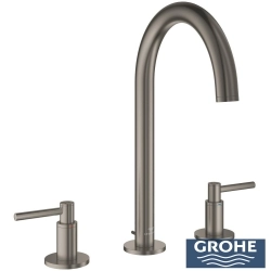 Grohe - Grohe Atrio 3 Delikli Ankastre Lavabo Bataryası, Sifon Kumandalı, Saten Grafit