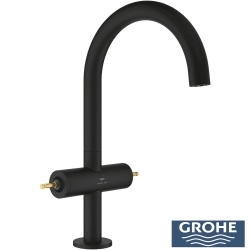 Grohe - Grohe Atrio Private Collection Yüksek Lavabo Bataryası (L-Boy), Hayalet Siyah