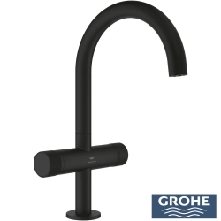 Grohe - Grohe Atrio Private Collection Yüksek Lavabo Bataryası, Hayalet Siyah (L-Boy)
