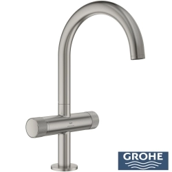Grohe - Grohe Atrio Private Collection Yüksek Lavabo Bataryası, Saten Çelik (L-Boy)