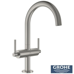 Grohe - Grohe Atrio Yüksek Lavabo Bataryası (L-Boy), Saten Çelik