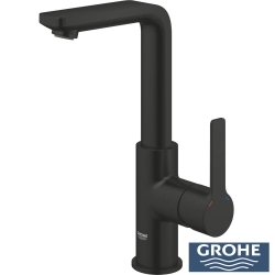 Grohe - Grohe Lineare Yüksek Lavabo Bataryası, Sifon Kumandalı, Mat Siyah