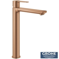 Grohe - Grohe Lineare Tezgah Üstü Lavabo Bataryası, Fırçalı Bakır