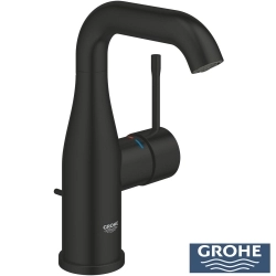 Grohe - Grohe Essence New Lavabo Bataryası, Sifon Kumandalı, Mat Siyah