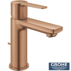 Grohe - Grohe Lineare Lavabo Bataryası, Sifon Kumandalı, Fırçalı Bakır