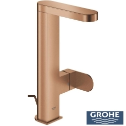 Grohe - Grohe Plus Yüksek Lavabo Bataryası, Sifon Kumandalı, Fırçalı Bakır