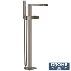 Grohe - Grohe Plus Yerden Küvet Bataryası (Sıva Üstü Grubu), Fırçalı Sert Grafit - 23846AL4