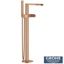 Grohe - Grohe Plus Yerden Küvet Bataryası (Sıva Üstü Grubu), Fırçalı Bakır - 23846DL4