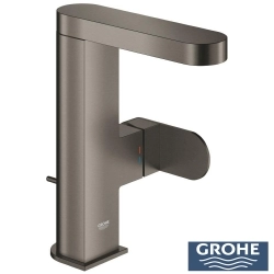 Grohe - Grohe Plus Yüksek Lavabo Bataryası, Sifon Kumandalı, Fırçalı Sert Grafit (M Boy)