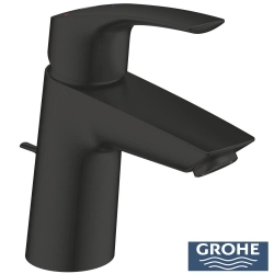 Grohe - Grohe Eurosmart Lavabo Bataryası, S-Boy, Mat Siyah (Sifon Kumandalı)